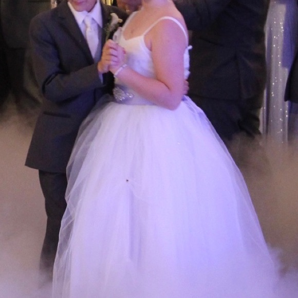 White Formal Flowergirl Dress, by Rosebud Fashions, size 12, Wedding fashions - Picture 2 of 11